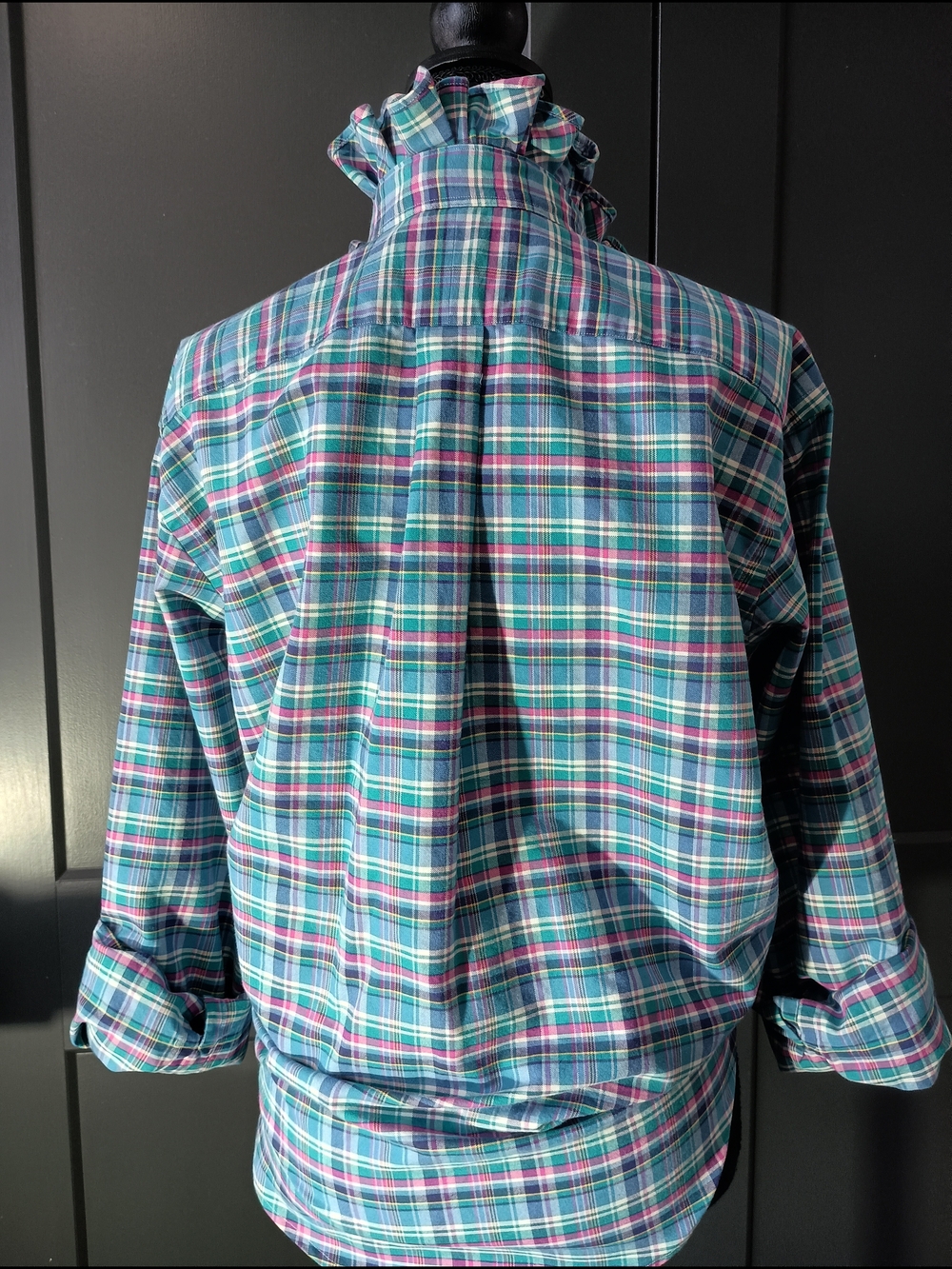 Upcycled Women's Ralph Lauren Ruffled Collar Shirt #049 - Picture 7 of 8